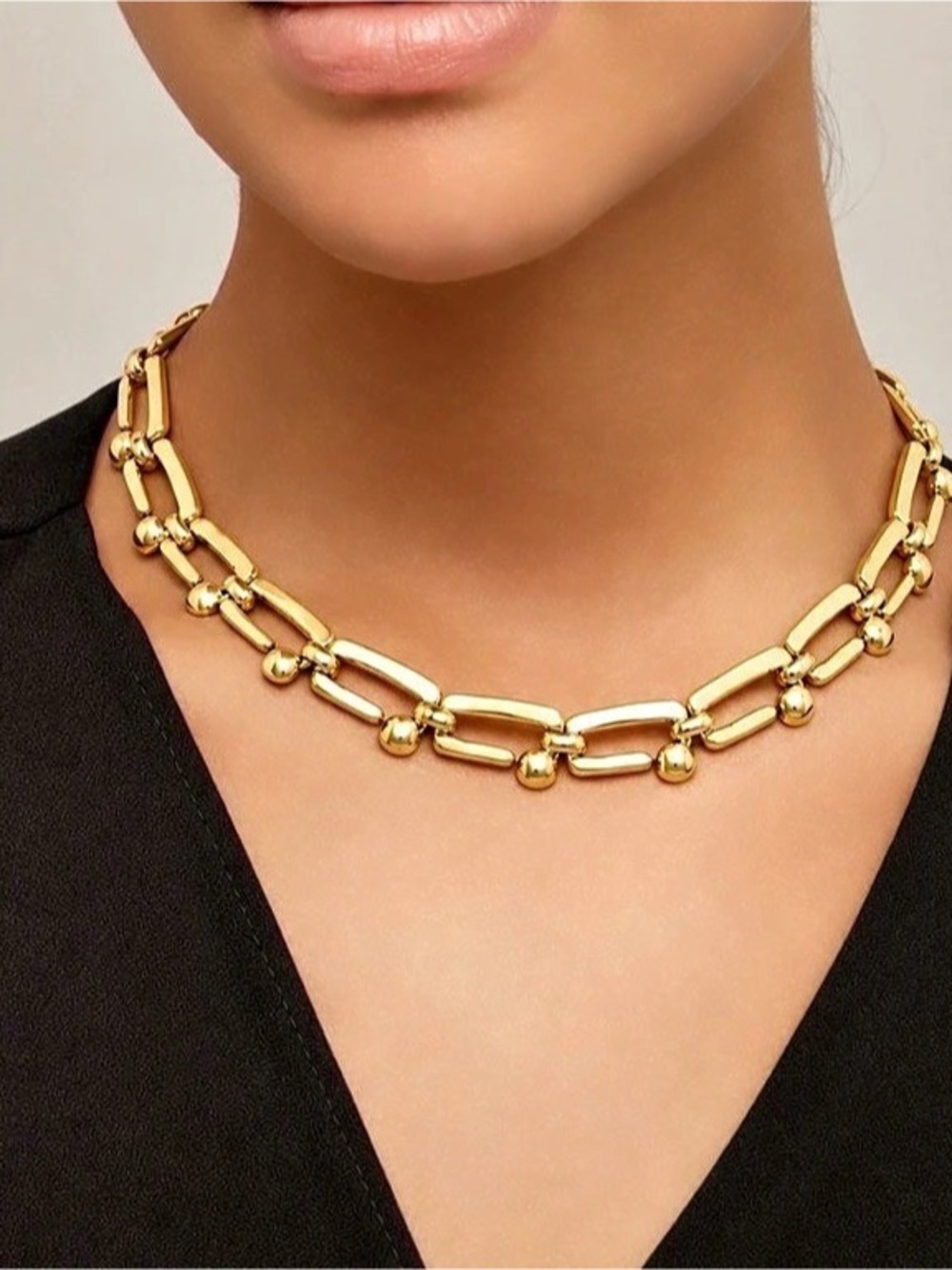 UNOde50 18K Gold-Plated Link Necklace Gold